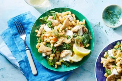 Greek Chicken Pasta with Double Chicken!