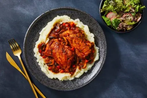XL French Herb Chicken Stew over Mashed Potatoes