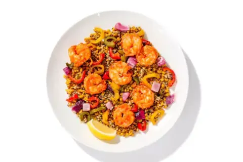 Zesty Lemon Garlic Shrimp Bowl