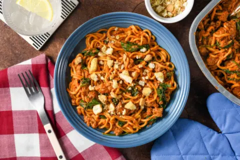 Tomato Cream Sausage Pasta