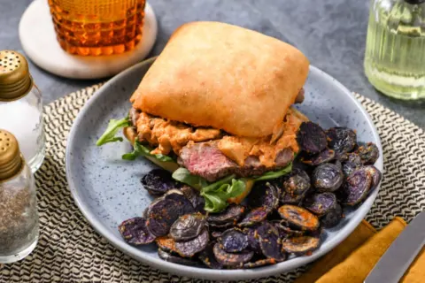 Bistro Filet and Artichoke Cream Sandwich