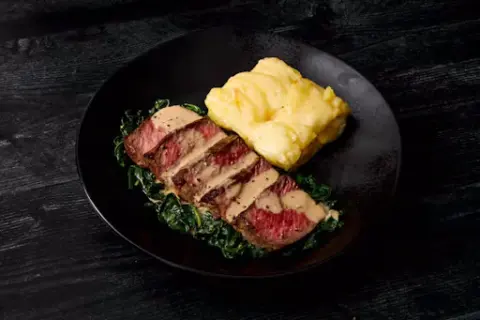 Steak Au Poivre & Truffle Potato Gratin