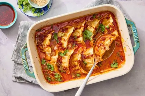 Viral Veggie Dumpling Bake