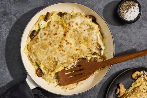 Three Cheese & Mushroom White Lasagna