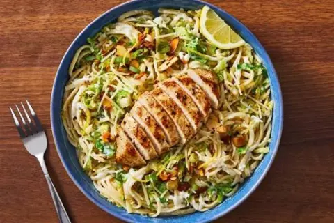 Lemon-Parm Linguine & Organic Chicken