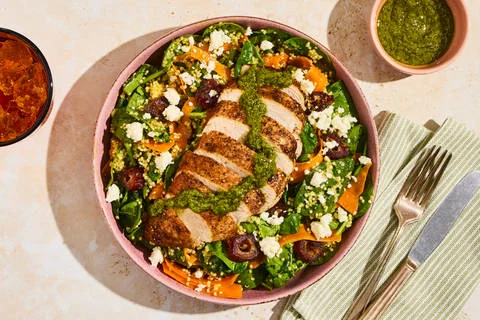 Moroccan Chicken & Shrimp Quinoa Bowls