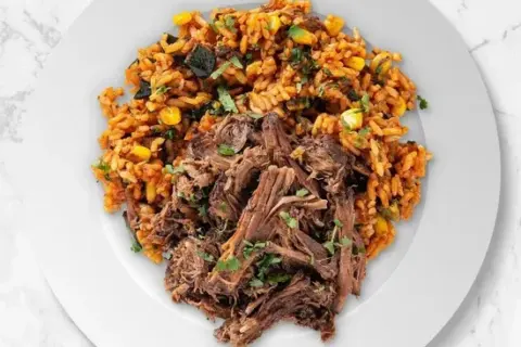 Shredded Beef and Rice Bowl