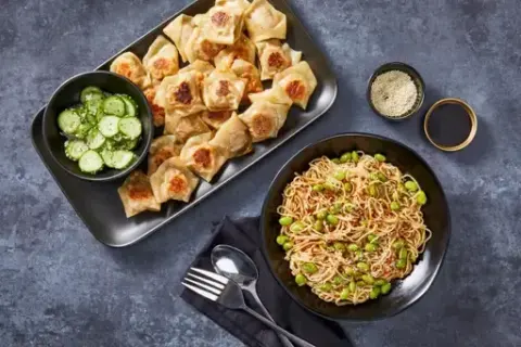 Japanese-Style Pork & 2x Shrimp Dumplings & Noodles