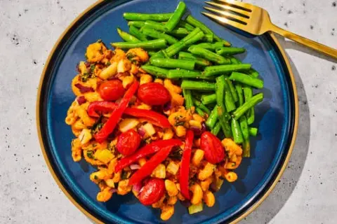 Tomato-Goat Cheese Cavatappi Primavera