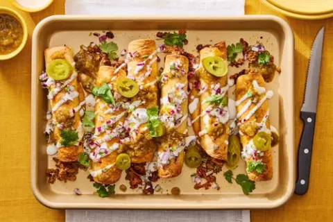 Oven-Fried Braised Beef Taquitos
