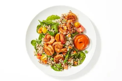 Mexican Grain Bowl with Spiced Shrimp