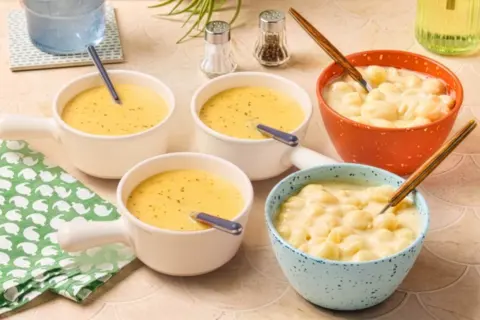 Broccoli Cheddar Soup and White Cheddar Mac & Cheese