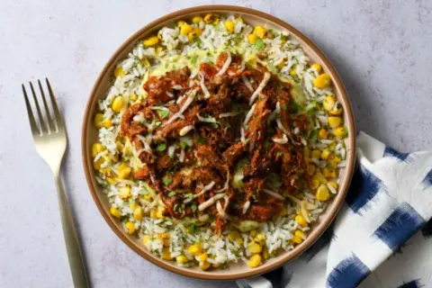 Spicy Beef Barbacoa Rice Bowl