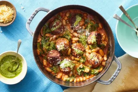Meatball & Cannellini Bean Stew