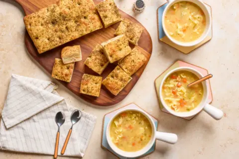 Nana Jude's Chicken Soup & Rosemary Garlic Focaccia