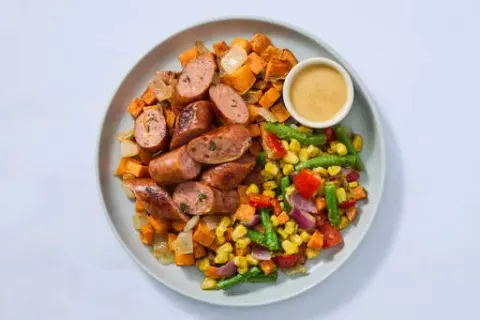 Sweet Mustard Vinaigrette Bison-Pork Sausage