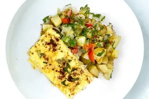 Turkey Chorizo Frittata With Yukon Potato Hash
