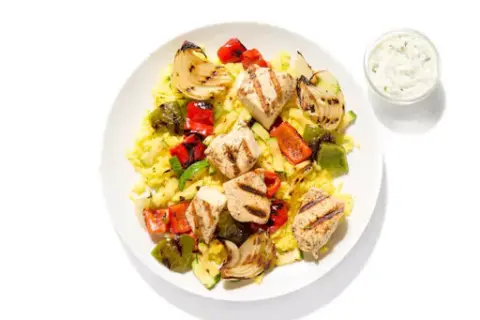 Chicken Souvlaki Platter