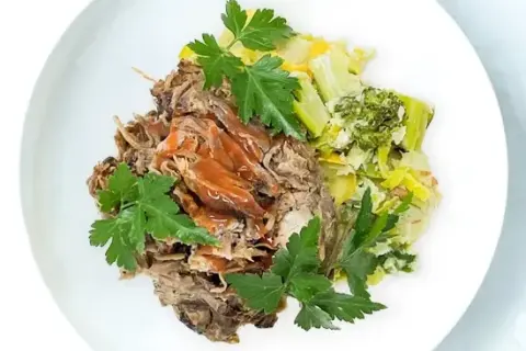 N.C. Style Pulled Pork with Broccoli Squash Casserole