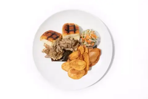 Banana Leaf Pulled Pork Sliders