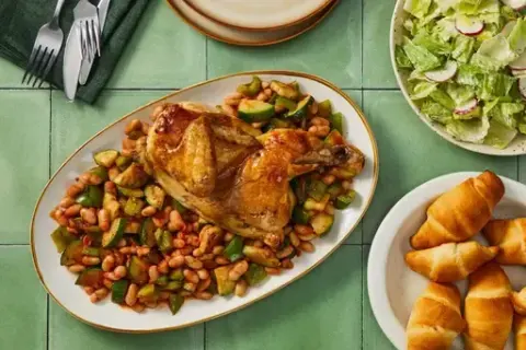Maple-Dijon 2x Half Chicken with Bean Ragout