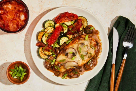 Monterey Jack Smothered Chicken