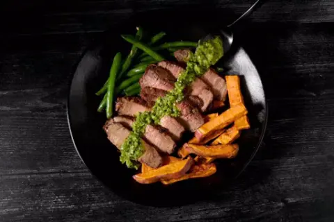 Mexican Garlic-Chili Beef & Salsa Verde
