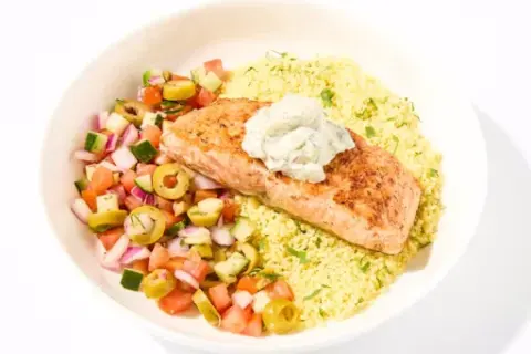 Greek Roasted Salmon Bowl