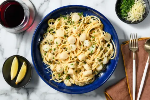 Lemon-Garlic Scallop Piccata