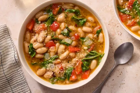 Rustic White Bean & Red Pepper Soup
