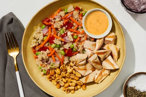 Thai-Style Peanut Chicken No-Heat Bowl