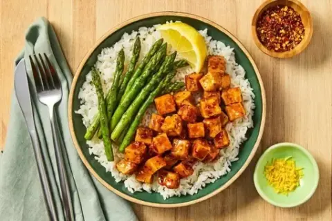 Vegan Spicy Lemon Maple Tofu