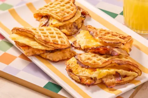Egg, Cheese & Bacon Waffle Sandwich