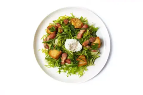 Frisée Salad with Warm Bacon Dressing