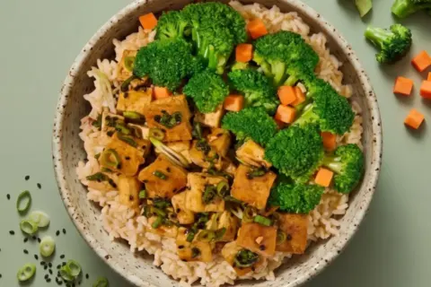 Low Sodium Tofu Teriyaki Veggie Bowl