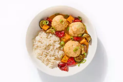 Coconut Red Curry Chicken Meatballs