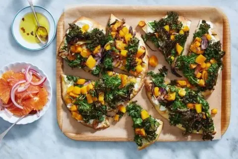 Squash, Kale, & Ricotta Flatbread