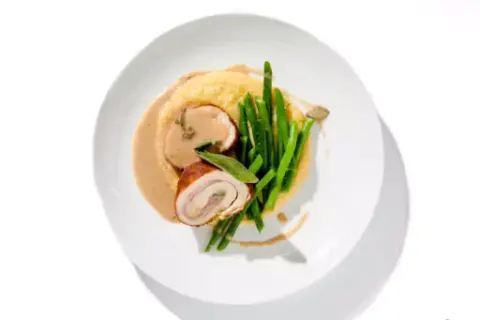 Chicken Rollatini with Parm Polenta