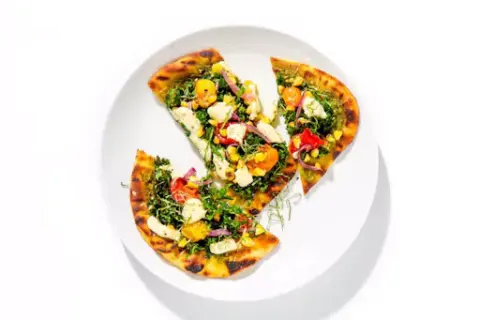 Summer Vegetable Naan Pizza
