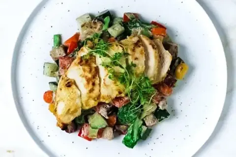 Lemongrass Chicken Rice Noodle Bowl