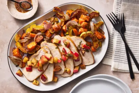 Pork Roast & Apple-Sage Pan Sauce