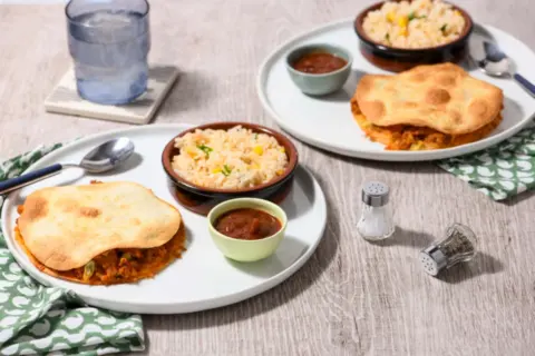 Cheesy Pork Enchilada Stacker