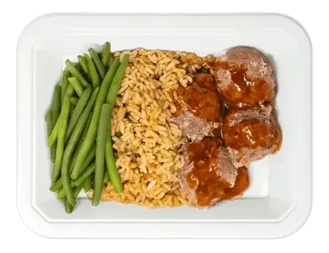 Turkey Meatballs, Spanish Style Rice & Green Beans