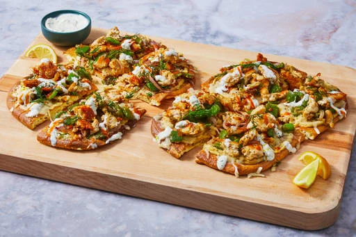 Mediterranean Chicken & Bell Pepper Pizzas