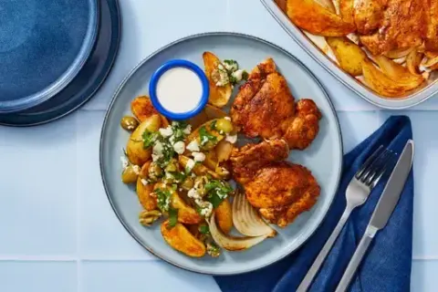 Prep & Bake Spanish-Style Chicken Thighs