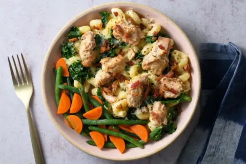Lightened-Up Chicken Bacon Carbonara