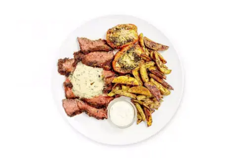 Grilled Skirt Steak with Herbed Frites