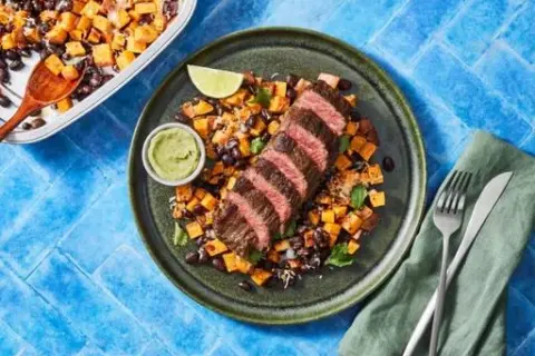 Prep & Bake Steak with Avocado Crema