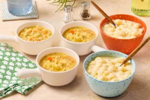 Nana Jude's Chicken Soup and Smoked Gouda Mac & Cheese