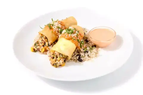 Adobo Chicken, Quinoa & Kale Enchiladas